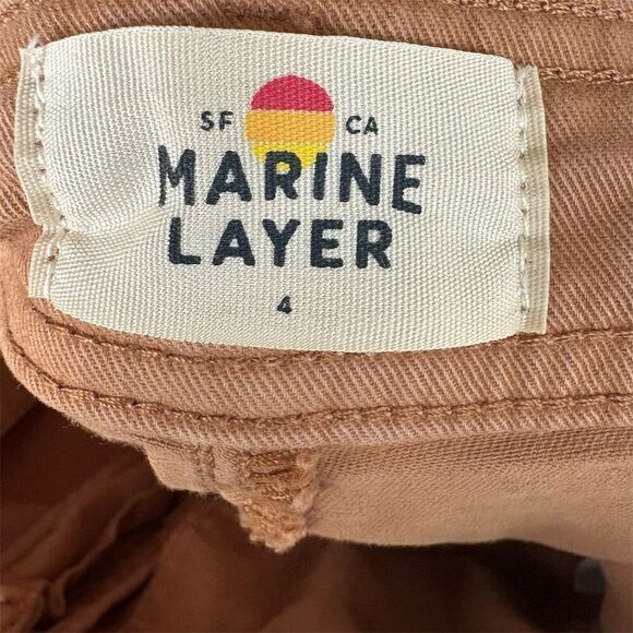 Marine Layer Women's Wide Leg Pants Size 4 camel Brown High-Rise Casual - Picture 8 of 8